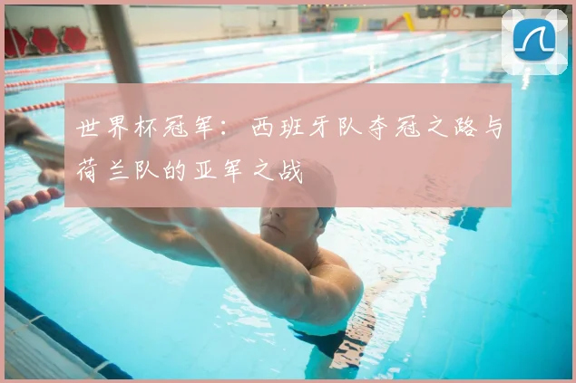 世界杯冠军:西班牙队夺冠之路与荷兰队的亚军之战