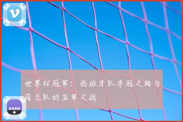 世界杯冠军：西班牙队夺冠之路与荷兰队的亚军之战